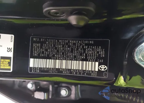 2024 Toyota Corolla Le z USA, uszkodzony, nr VIN 5YFB4MDE0RP147187